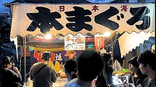 日本のお祭りで初めてみた おじいちゃんが営む"本マグロ屋台"