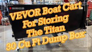 VEVOR Boat Cart For Storing The Titan 30 Cu Ft Dump Box