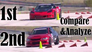 First Place Versus Second Place World Championship Autocross - Jeremy Swenson versus Shawn Krebsbach