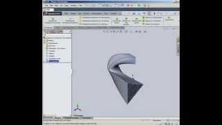 Бобышка по сечениям SOLIDWORKS