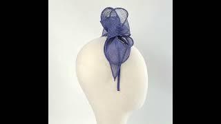 Navy Blue Looped Fascinator Headband (Vegan Friendly)