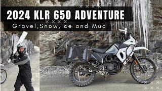 I Rode My KLR 650 Through SNOW, MUD, and Gravel Roads