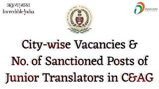 #SSCCHT2024 City-wise Vacancies of JHTs in #C&AG