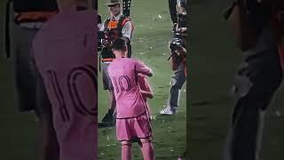 Messi And His Son After Winning Second Trophy With Maimi️