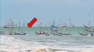 Chaos from Tsunami in Peru! 6-meter waves destroy docks and boats in Mancora