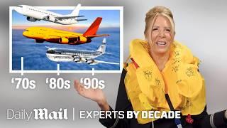 Flight Attendant Life in the 1970s vs '80s vs '90s vs Today, Part 1 | Experts By Decade | Daily Mail