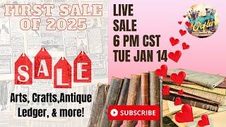 ️LIVE️SALE! Fabulous Art & Junk Journal Supplies!