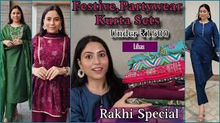 Libas Festive,Partywear Kurta Set Haul Under ₹1500 | New Pakistani,Embellished,Sharara,Kurta Sets