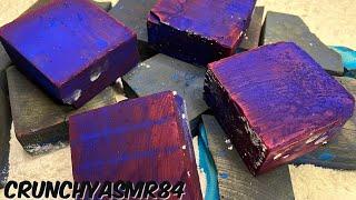 Deep Dyed Blue Chalk Blocks | Oddly Satisfying | ASMR | Sleep Pattern