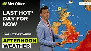 26/06/24 – Hot for some, but a change on the way – Afternoon Weather Forecast UK –Met Office Weather