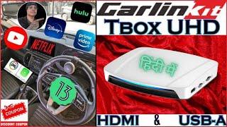 Carlinkit Tbox UHD HDMI + USB A | Internet AI Box | Wireless Adapter for CarPlay & Android Auto