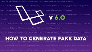 Laravel: How to generate fake data