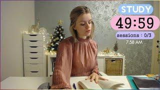 Study With Me *3 HOURS* (with talking during breaks)