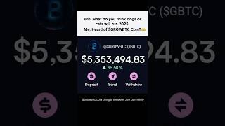Last 555 Wallets can join presale, Slot filling.Get in early on #GROWBTC #crypto #memecrypto $shorts