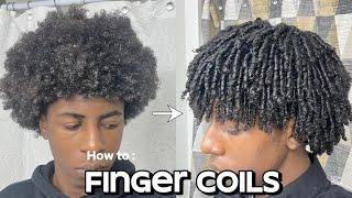 How To Get Curls With Finger Coils For Men ( ALL HAIR TYPES)