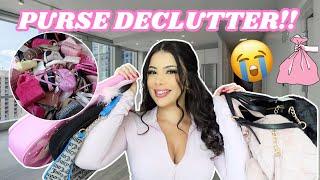 DECLUTTERING MY MASSIVE PURSE COLLECTION! (This was so hard lol)