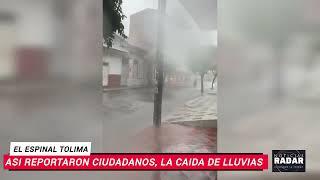 Después de fuertes calores en El Espinal Tolima, gracias a Dios llovió.