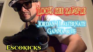 Jordan 11 look see sample alternative gamma blue seller in description