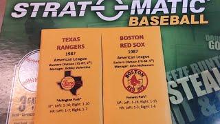 Strat-O-Matic SADV 1987 AL Replay April 14th Texas @ Boston (Correa vs Nipper)