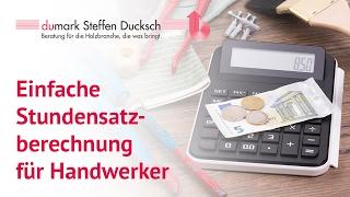 Einfache Stundensatzberechnung für Handwerker