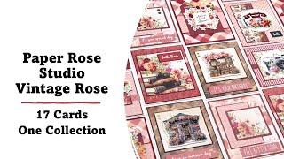 Paper Rose Studio | Vintage Rose | 17 Cards One Collection with Kristie Marcotte