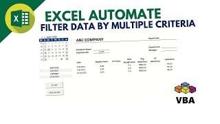 Excel VBA Filter Data - Automated Employee Payslip