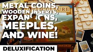 Deluxifying Viticulture - Metal Coins, Wooden Inserts, Upgraded Meeples, and Expansions!