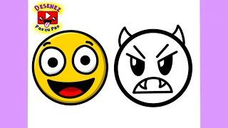 Cum Desenez EMOJI Usor Pas cu Pas pt Incepatori  How to Draw Easy Emoji