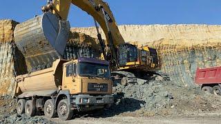 Huge Caterpillar 6015B Excavator Working In Different Mining Sites, 80 Minutes - Mega Machines Movie