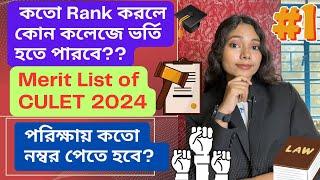 কত Rank করলে Govt. & Private Law কলেজে ভর্তি হতে পারবে??Marks required for Good Rank in CULET 2024।।