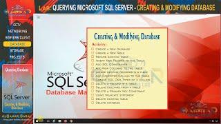 SQL Query Lab - CREATE AND MODIFY DATABASE IN SQL SERVER