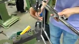 Automatic folding chair rivet machines