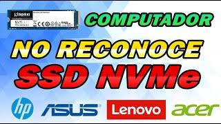 SOLUCIÓN PC no reconoce SSD NVMe hp, asus, acer, lenovo, intel 12 gen y 11 gen | #monkeystechnology