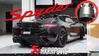 AKRAPOVIC PORSCHE 718 SPYDER | SLIP ON RACE LINE TITANIUM EXHAUST | 4.0L 6MT NA FLAT SIX DROP TOP