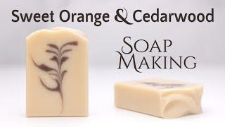 Sweet Orange Cedarwood Soap Making with Silk and Walnut Hull Powder