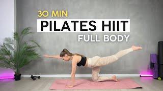 FULL BODY PILATES HIIT 30 min. Пилатес на все тело, без разговоров и оборудования за 30 мин