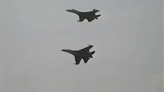 The Russian Knights at RAF Waddington air show 1999 in Su27's