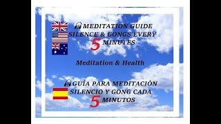 Guía Meditation Guide 45 minutes gongs every / cada 5 minutes