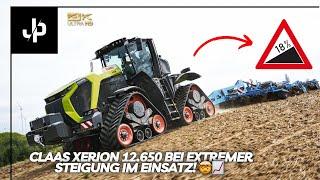 Claas Xerion 12.650 VS 18% Steigung beim Grubbern! || JP Agrar