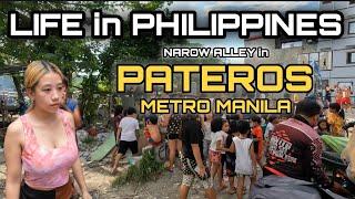 HIDDEN EXTREME NARROW ALLEY in MANILA | UNBELIEVABLE WALK at PATEROS MANILA PHILIPPINES [4K] 