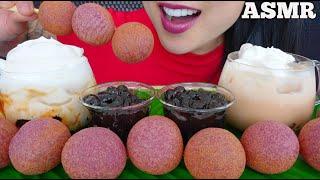 ASMR BROWN SUGAR BUBBLE TEA + TARO BALLS (EATING DRINKING SOFT CHEWY SOUNDS) NO TALKING | SAS-ASMR