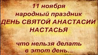 11 ноября народный праздник ДЕНЬ СВЯТОЙ АНАСТАСИИ. НАСТАСЬЯ. народные приметы и традиции