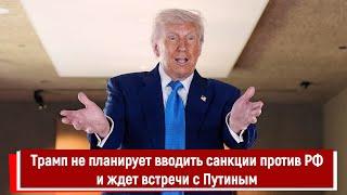 Трамп не планирует вводить санкции против России и ждет встречи с Путиным