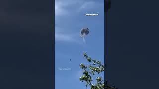 Ukrainian Mi-8 Helicopter Shot Down Russian Shahed UAV Using Onboard Machine Gun #warinukraine