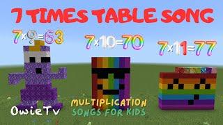 7 Times Table Song | Multiplication Songs for Kids | Minecraft Numberblocks Counting Songs