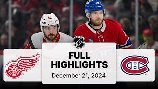 NHL Highlights | Red Wings vs. Canadiens - December 21, 2024