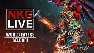 World Eaters vs Aeldari Warhammer 40k battle report | NKG Live