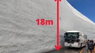 [18m] The Highest Snow Wall in Japan️$ 1 Million to Remove the SnowSolo Travel 雪の大谷/立山黒部アルペンルート