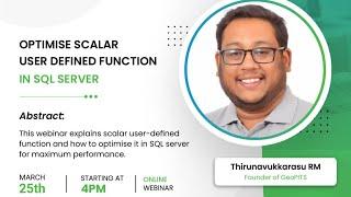 How to Optimize Scalar User Defined Function in SQL Server