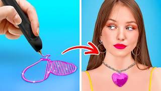 3D PEN vs HOT GLUE – Which CRAFT Hack is TOO COOL FOR SCHOOL?!  DIY Genius